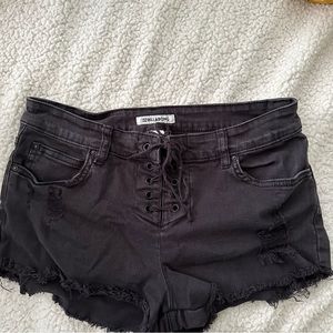 Billabong black denim shorts